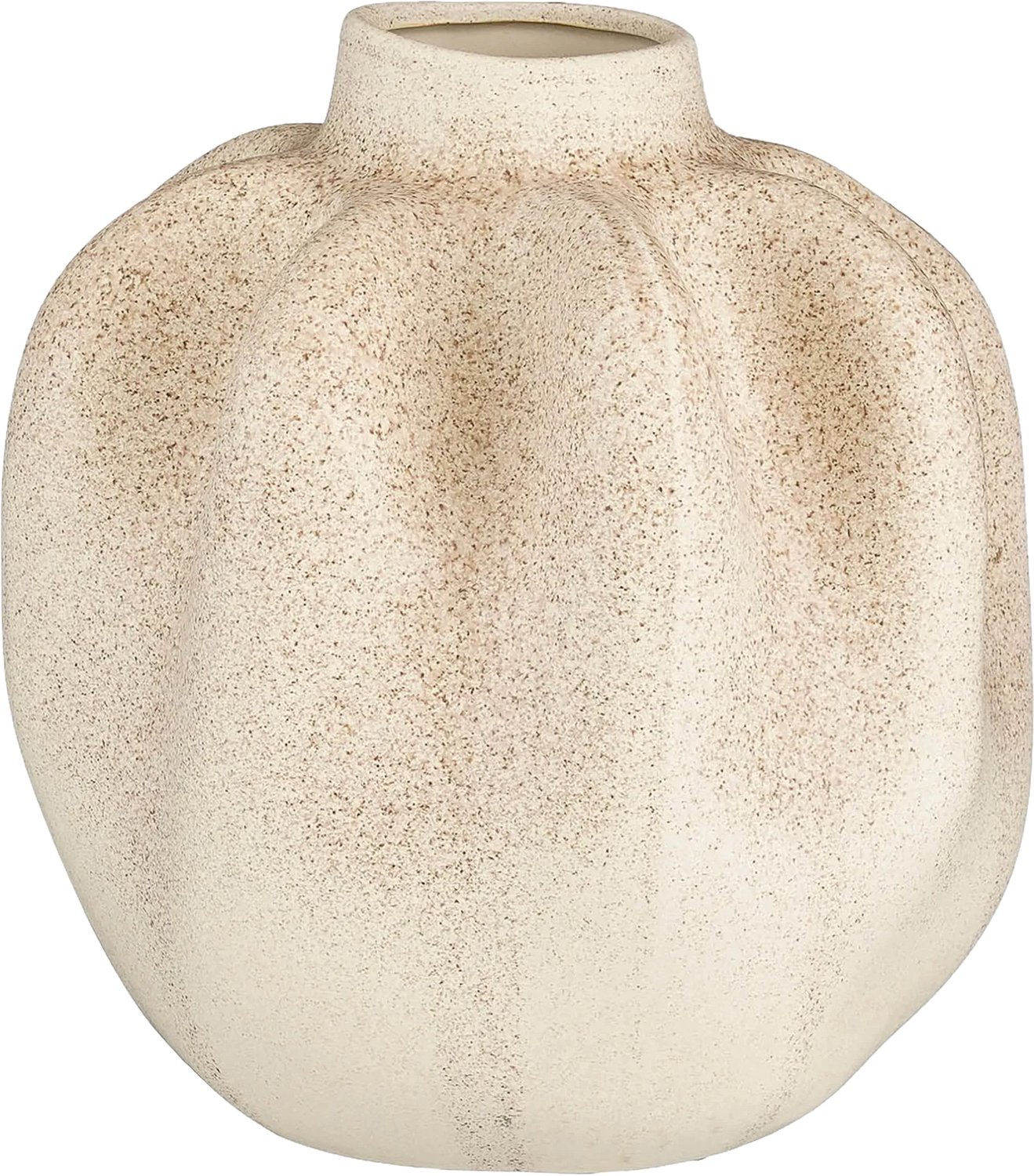 Goossens Vaas Jayda - wit - keramiek - 24 x 28 x 24 keramiek off white