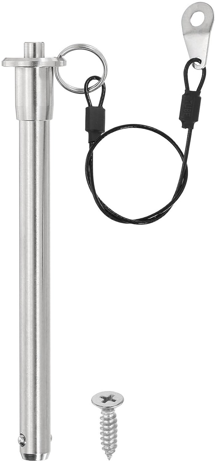 Snelkoppeling 12 mm - roestvrij staal 304 - kogelvergrendelingspen met kabel - geschikt voor bevestigen - ServiceTopper