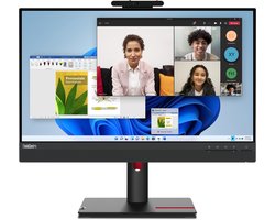 Lenovo ThinkCentre Tiny-in-One 24 Gen 5 - LED-monitor 23.8" (23.8" zichtbaar) - aanraakscherm - 1920 x 1080 Full HD (1080p) @ 60 Hz - IPS - 250 cdm² - 1000:1 - 4 ms - HDMI, DisplayPort - luidsprekers - ravenzwart