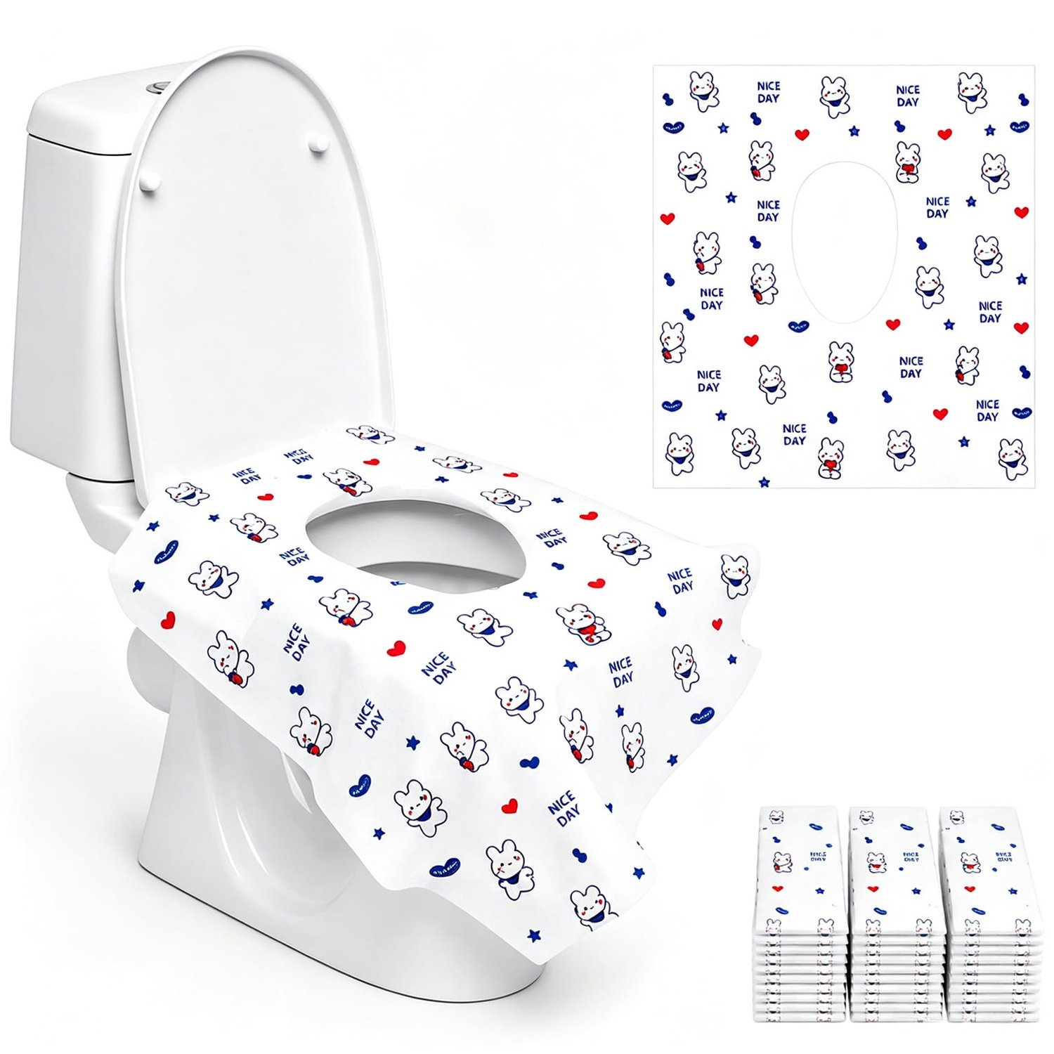 30 Wegwerp Toiletbeschermers voor Hygiënisch Gebruik