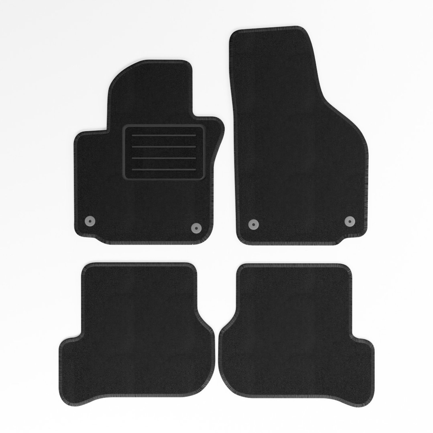 Mats4all | Naaldvilt automatten passend voor Volkswagen Golf 5 Plus 2005-2014 | Antislip | Met versterking | 4-delig | Automatten | Mattenset