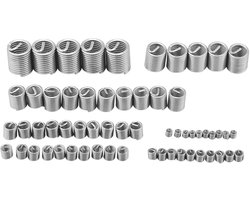 Draadinsert Assortiment 60 Stuks - Metrische Draad Reparatie Kit - M3/M4/M5/M6/M8/M10/M12 - RVS - Verbeterde Slijtvastheid - Draadversterker