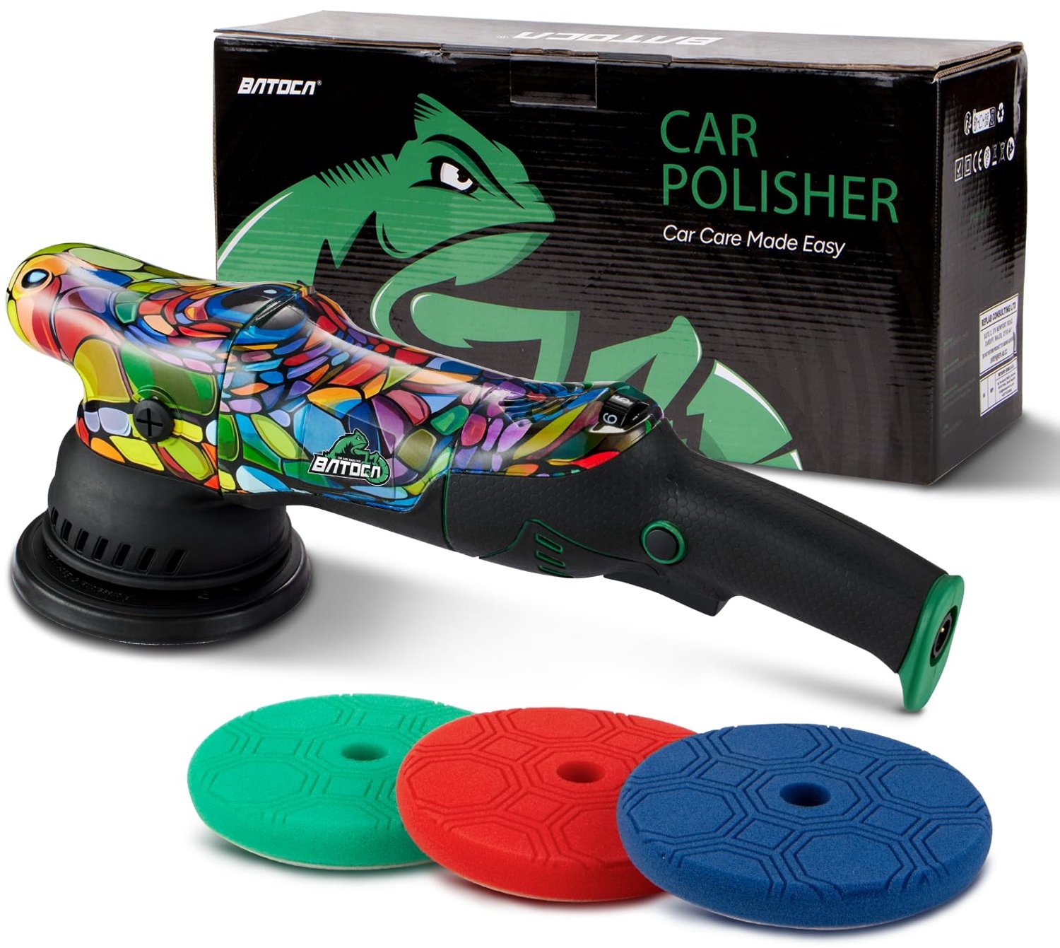 Polijstmachine 1000 W - Excentrisch - 125 mm - 6-traps toerentalregeling - Dual Action - Professioneel set met toebehoren - Auto Polijstmachine