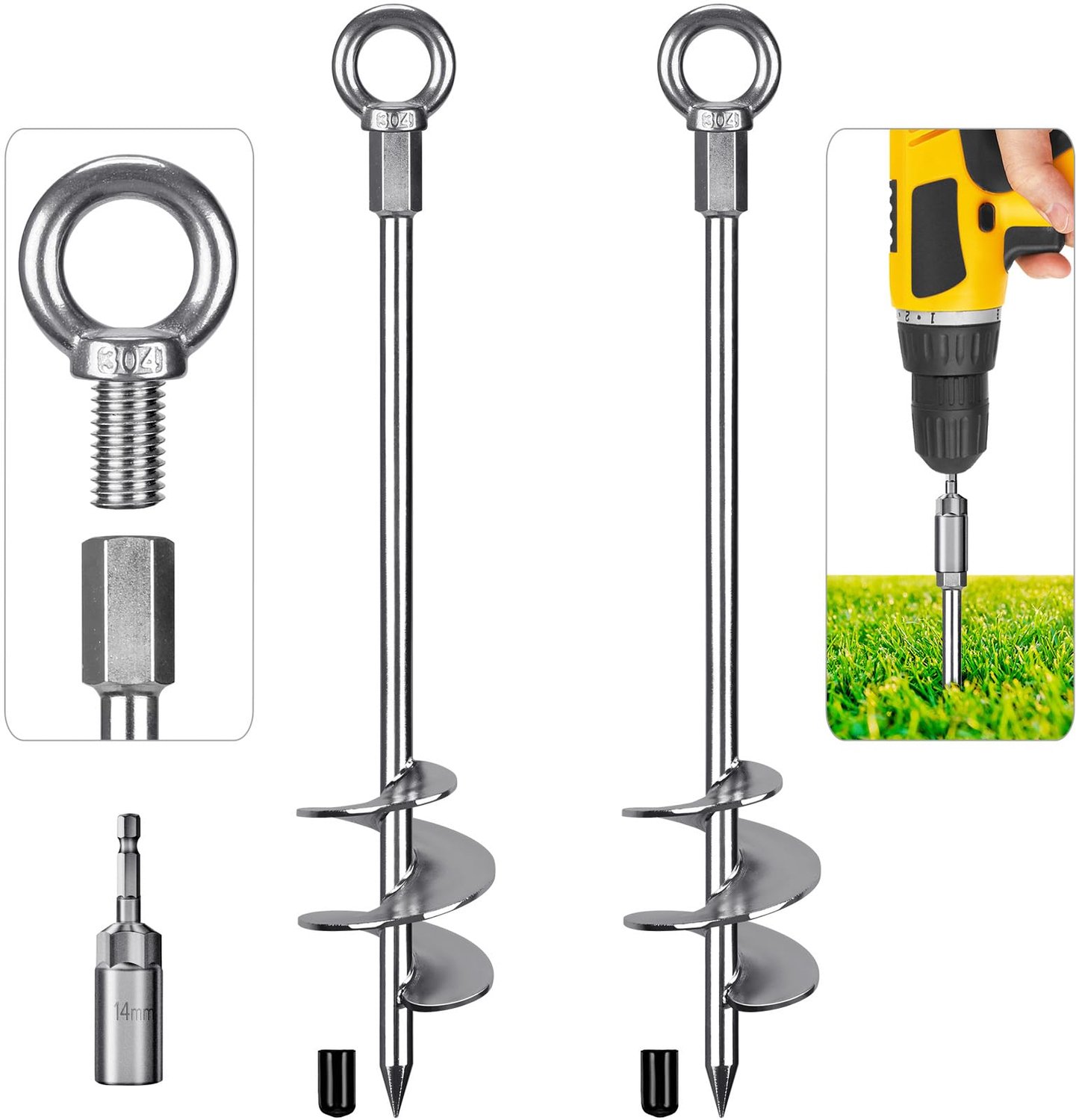 Grondanker Set voor Tent en Trampoline (2 Stuks)