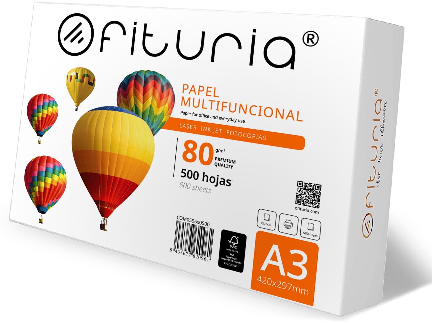 A3 Papier voor Printer en Copier - 80 g/m², 500 Vellen, Wit