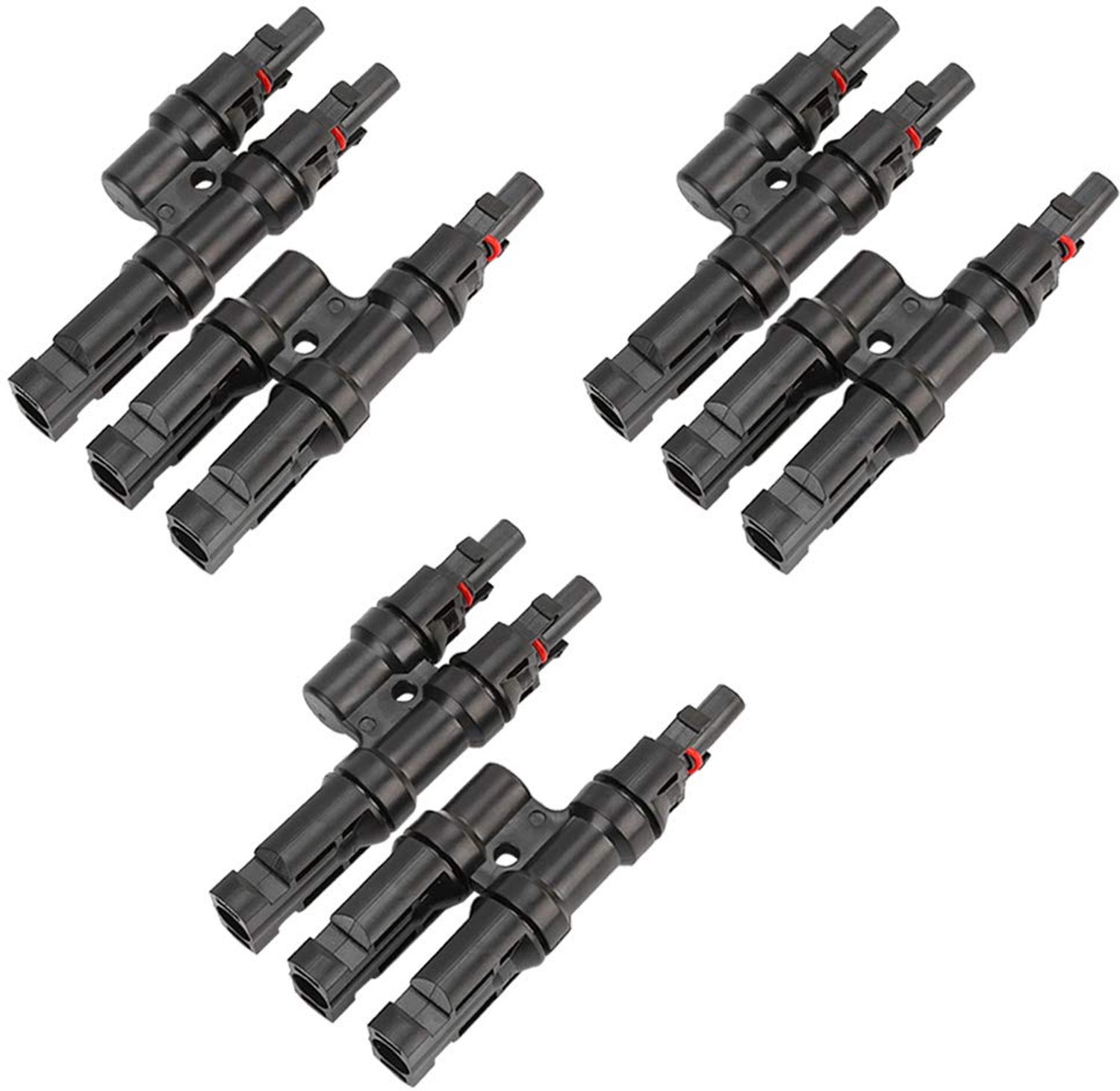 Set van 3 Zonnepaneel T-Takconnectoren voor PV-systemen