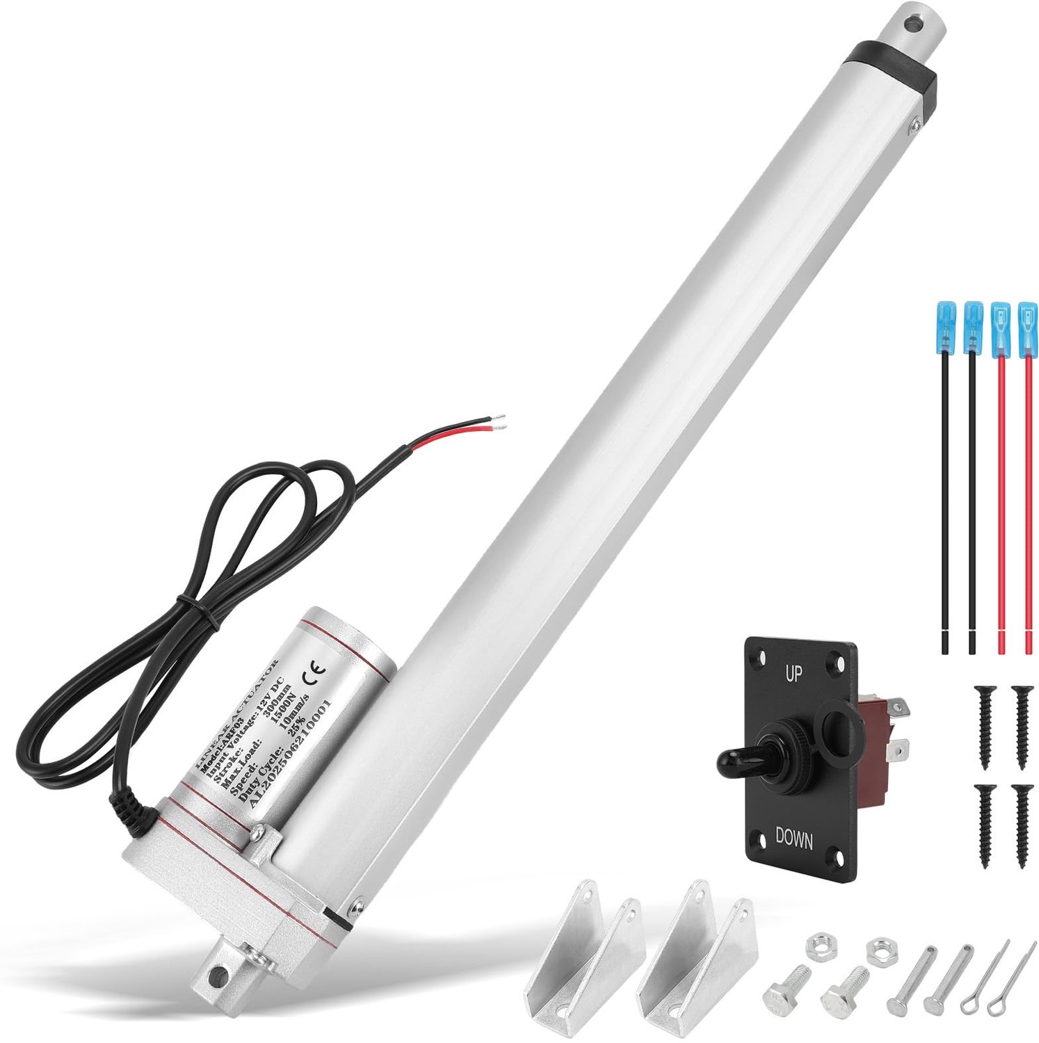 1500N Elektrische Linear Actuator 12V met Handbediening en IP65 Beveiliging
