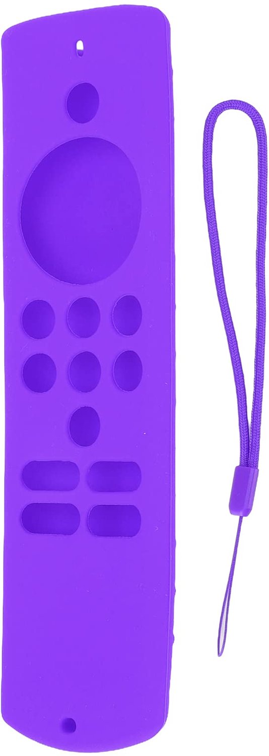 Schokbestendig Siliconen Beschermhoes - Wasbare Afstandsbediening Cover - Met Lanyard - Geschikt voor Fire TV Stick Lite - Zwart