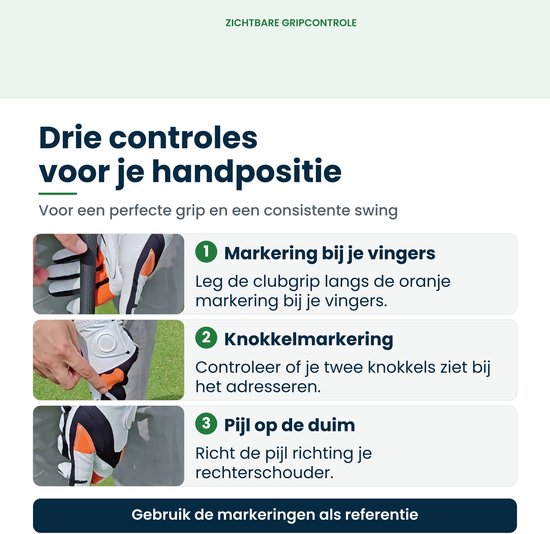 Stripe True Grip golfhandschoen - Griptraining, balmarker - S/M — afbeelding 2