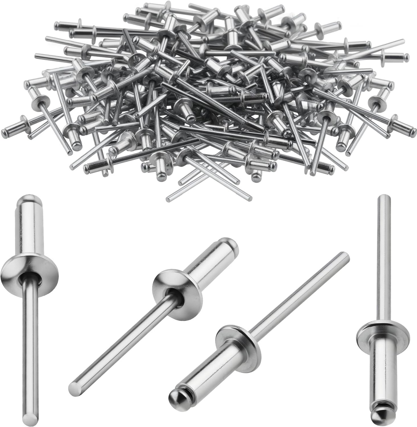 120 Stuks Aluminium Blinde Klinknagels 4x8 mm