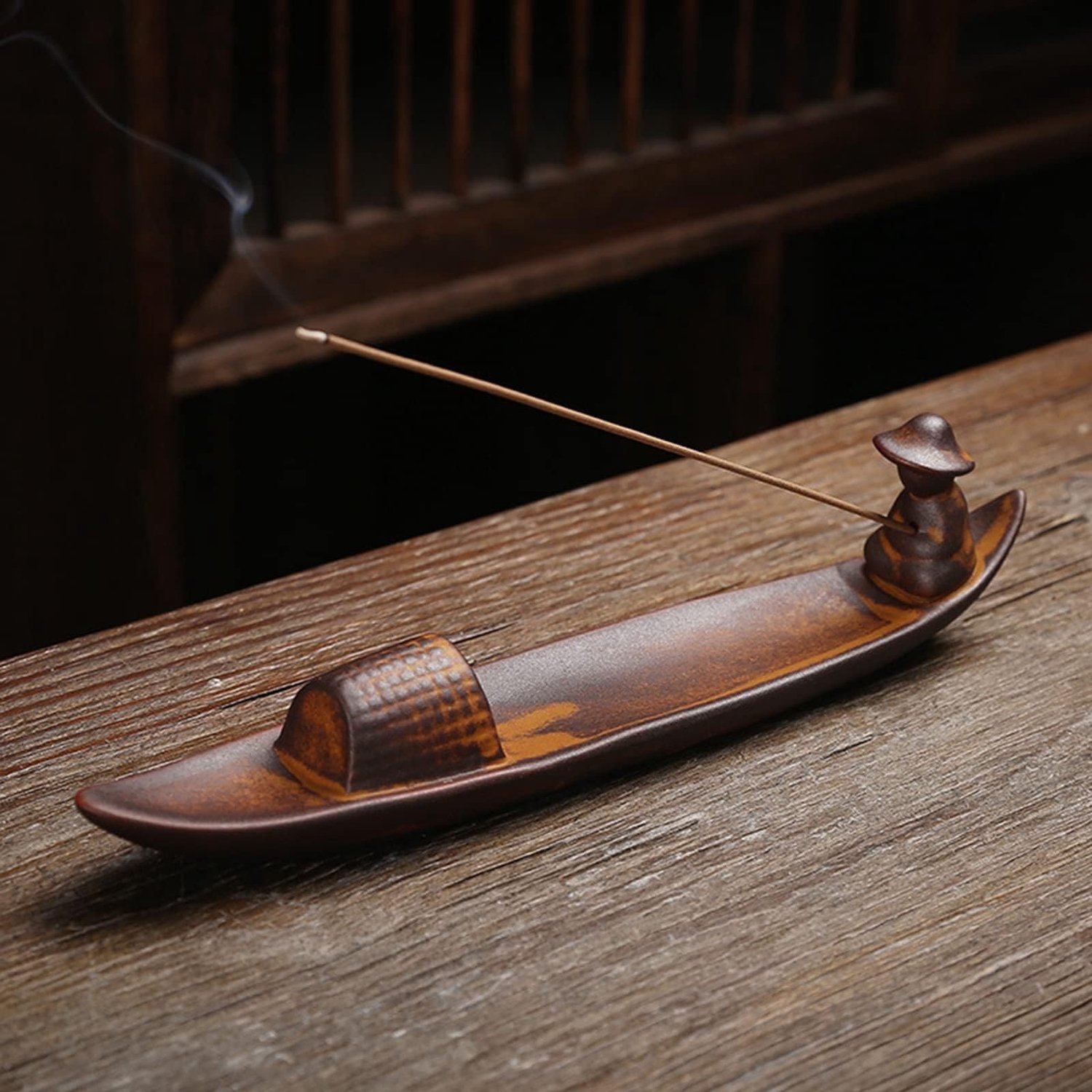 Handgemaakte Keramische Wierookhouder met Ash Bowl