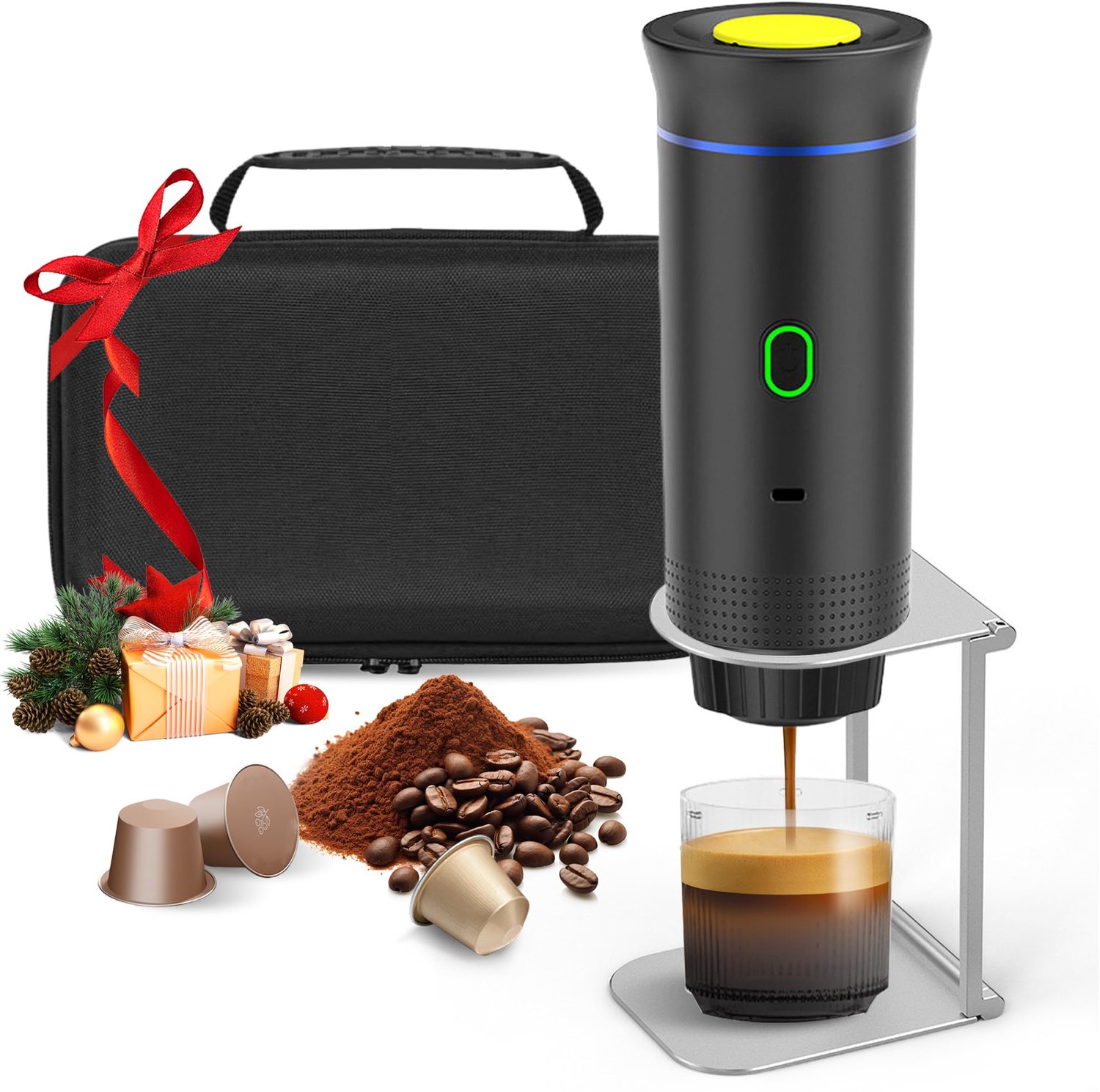 Draagbare Koffiemaker - 3-in-1 Espresso Machine - Zwart