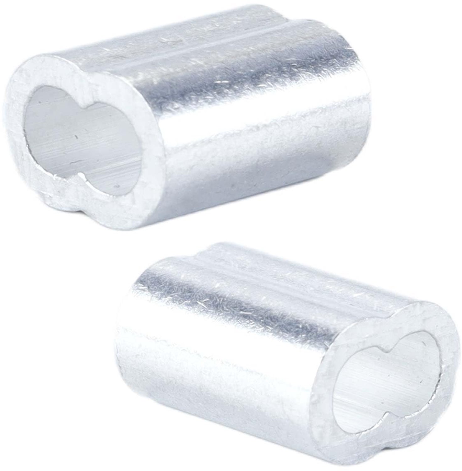 Set van 10 Aluminium Krimplusmouwen voor Staaldraadkabel
