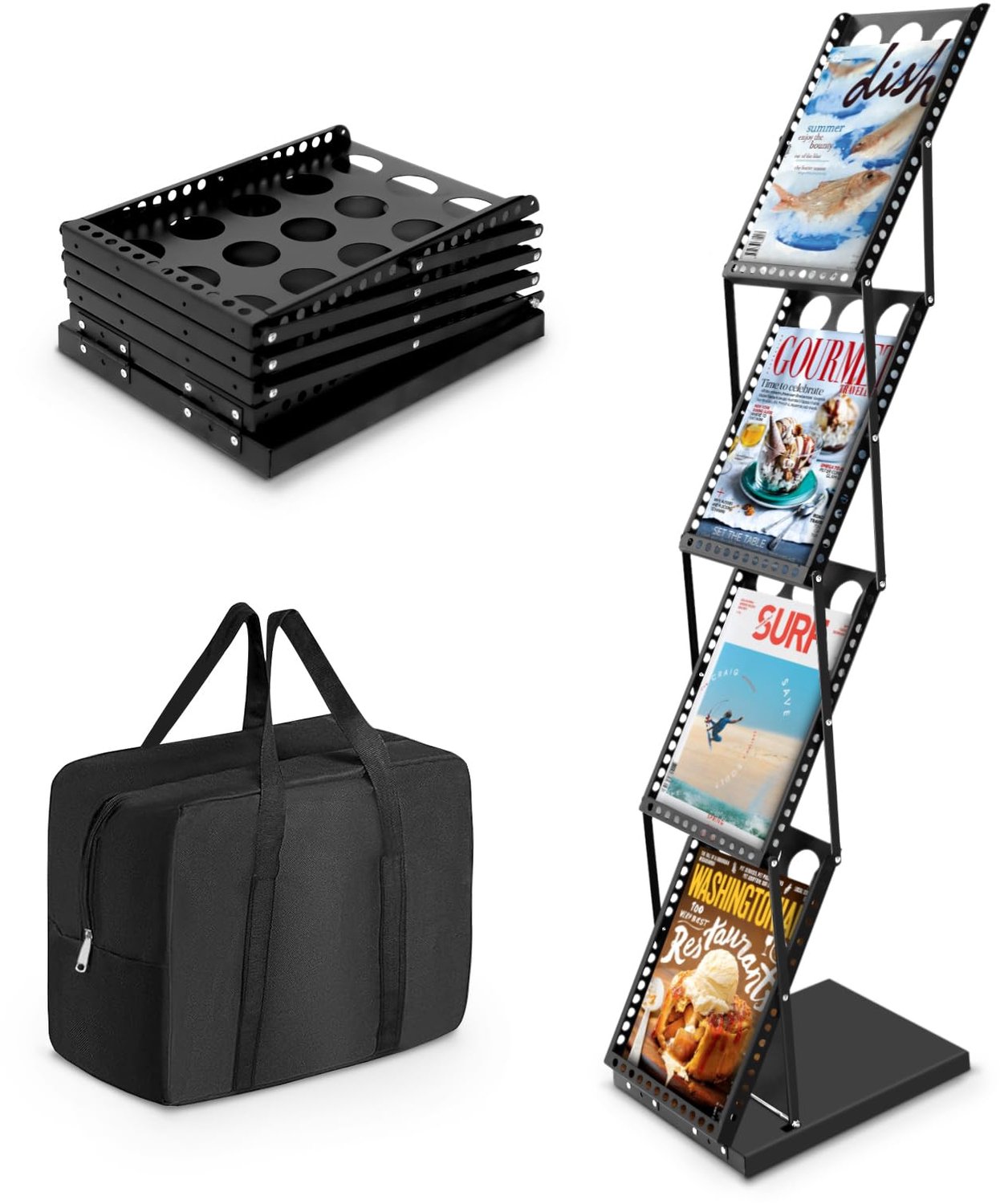Vouwbare Magazine Stand met Draagtas