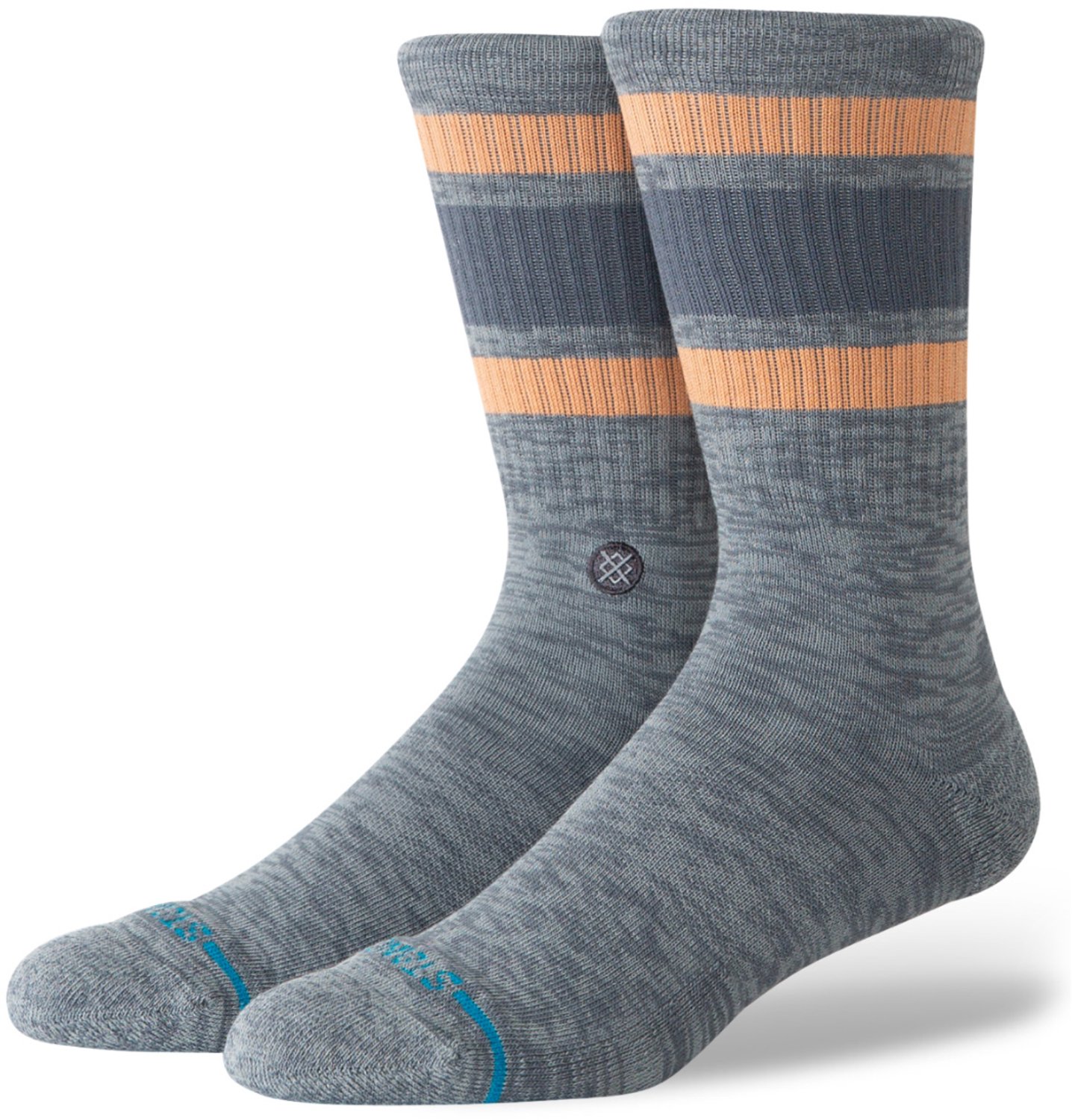 Stance unisex casual sokken slub boyd crew grijs