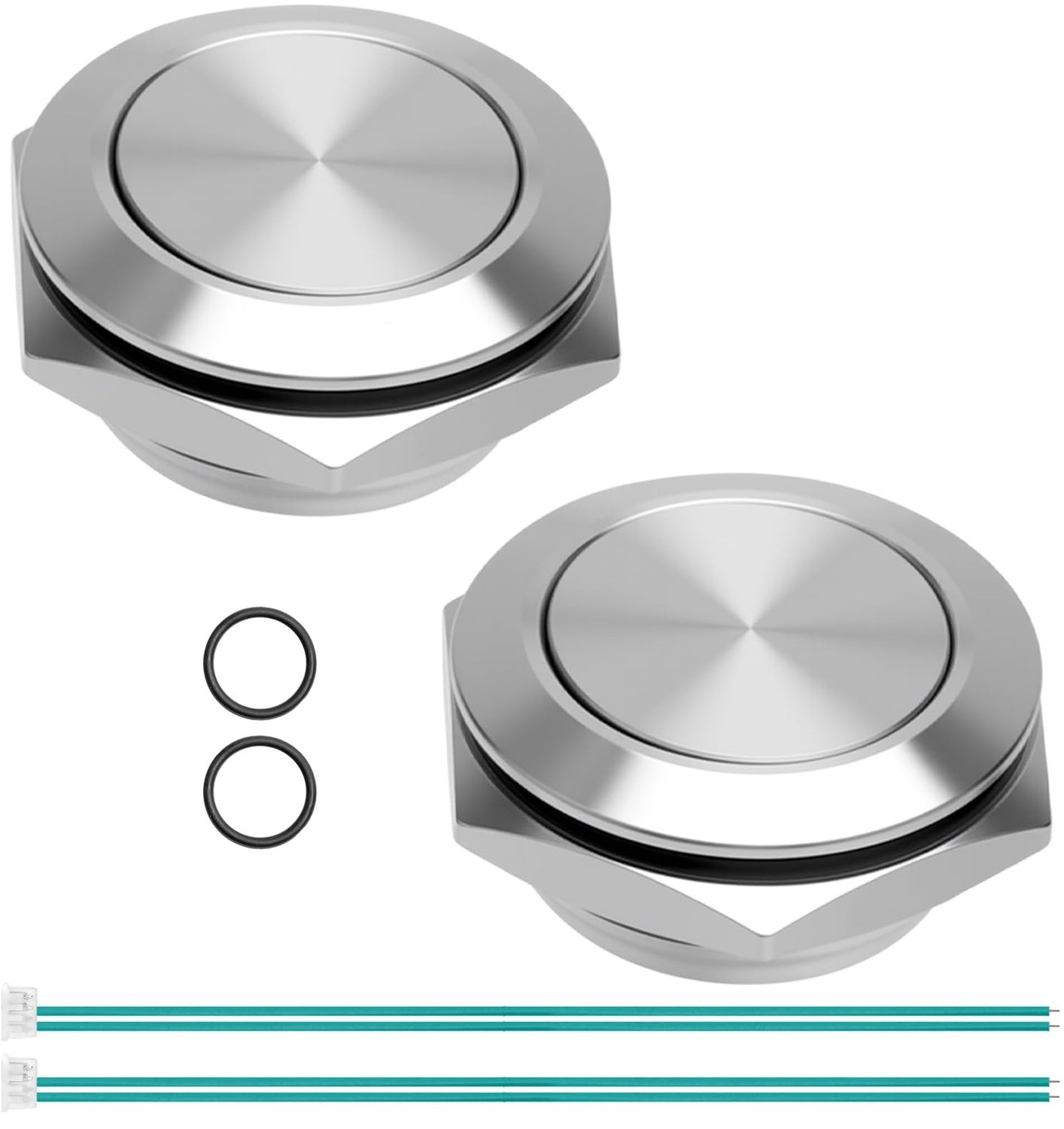 Drukknop Ultraplat - Roestvrij Staal - IP67 Waterdicht - Inbouwdiameter Ø 19 mm - Voor Binnen/Buiten - Lange Levensduur - Schakelaar