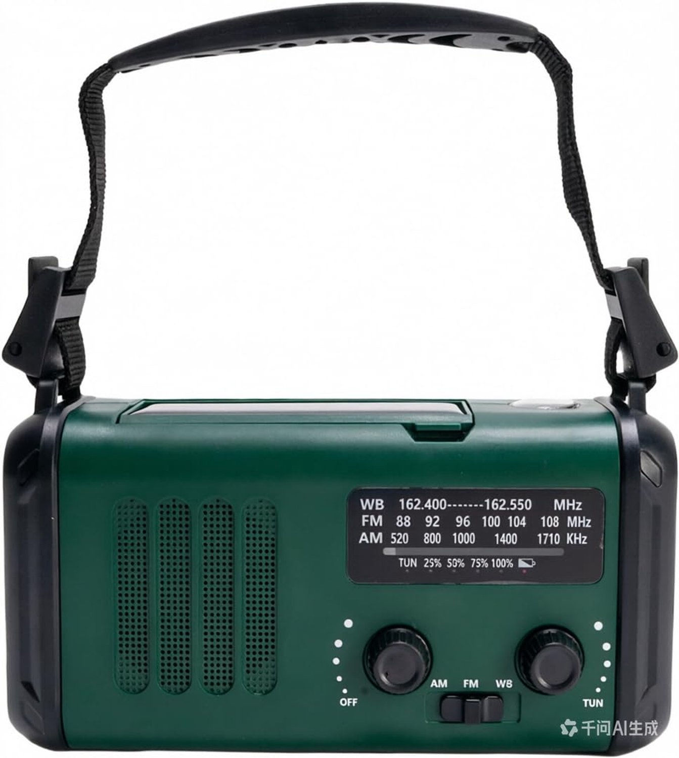 Noodradio met Handzwengel en Zonnepaneel - 10000mAh Powerbank