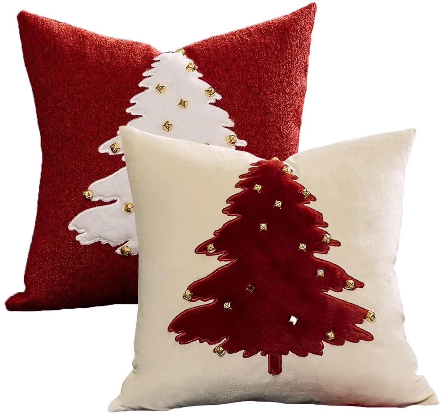 Set van 2 Kerstkussenslopen van Fluweel, 45 x 45 cm