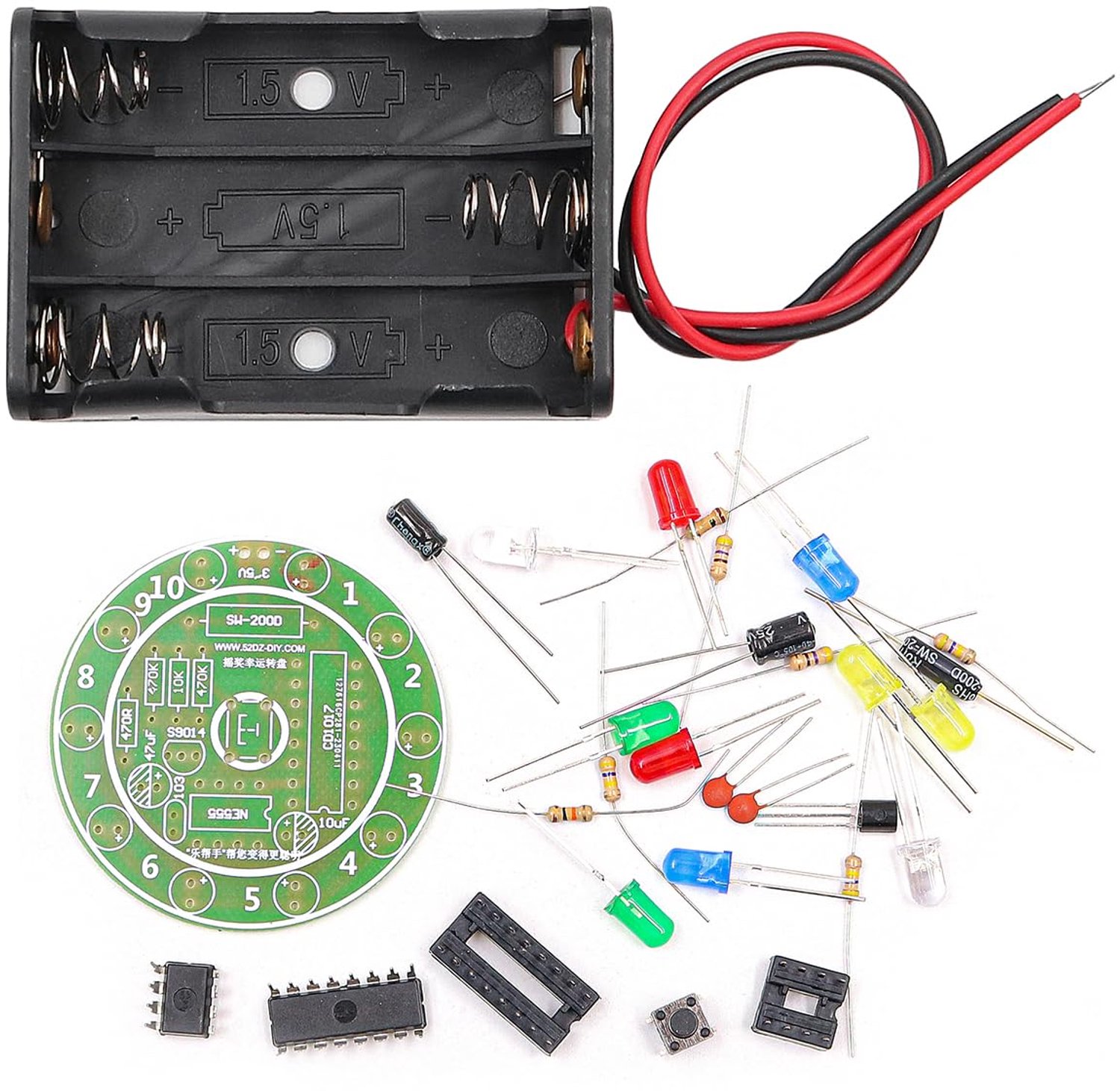 Lichtset Soldeerpraktijkset - DIY Printplaat Maken - Geschikt voor Beginners - Perfect voor Lastraining - Ideaal voor Leerlingen