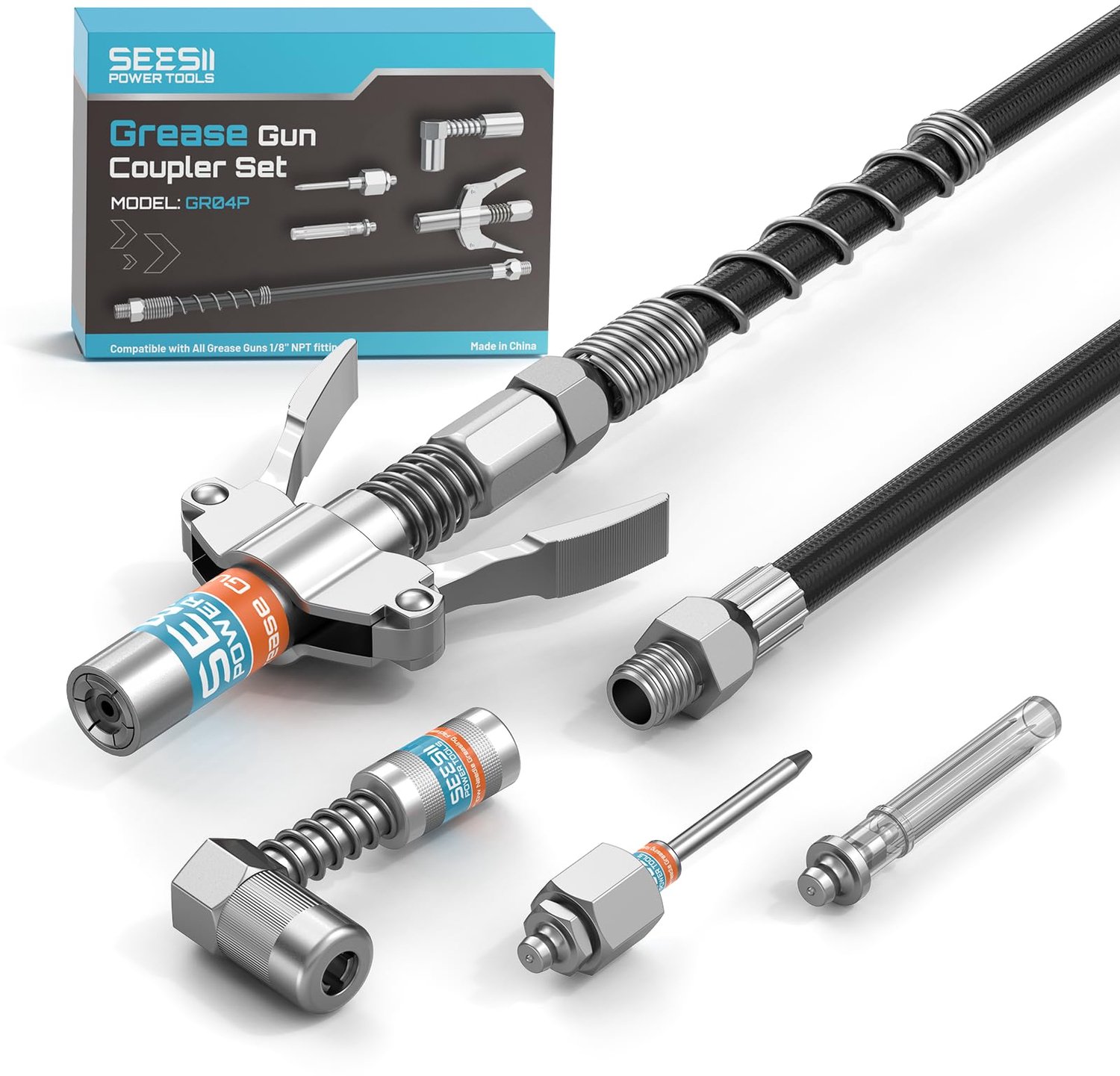 Accessoireset voor Vetspuit met Nozzle en Adapter