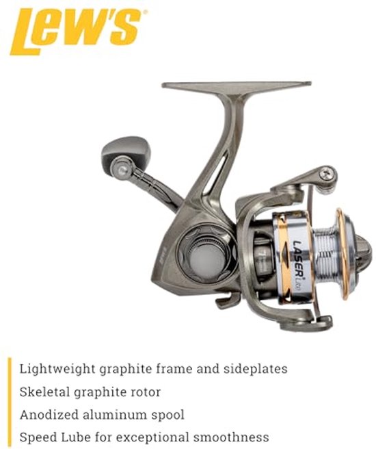Spinning Reel - 7 lagers - Lichtgewicht - Metallic Grijs/Zilver/Goud — afbeelding 3