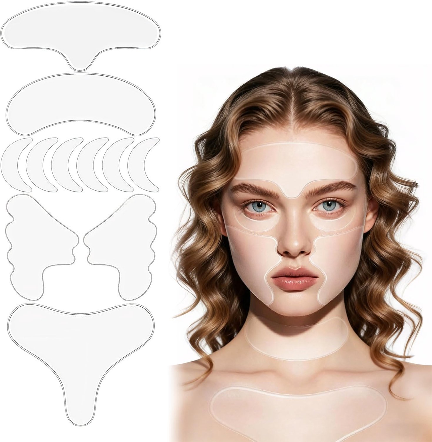 Herbruikbare Silicone Pads Tegen Rimpels voor Gezicht en Dekolleté