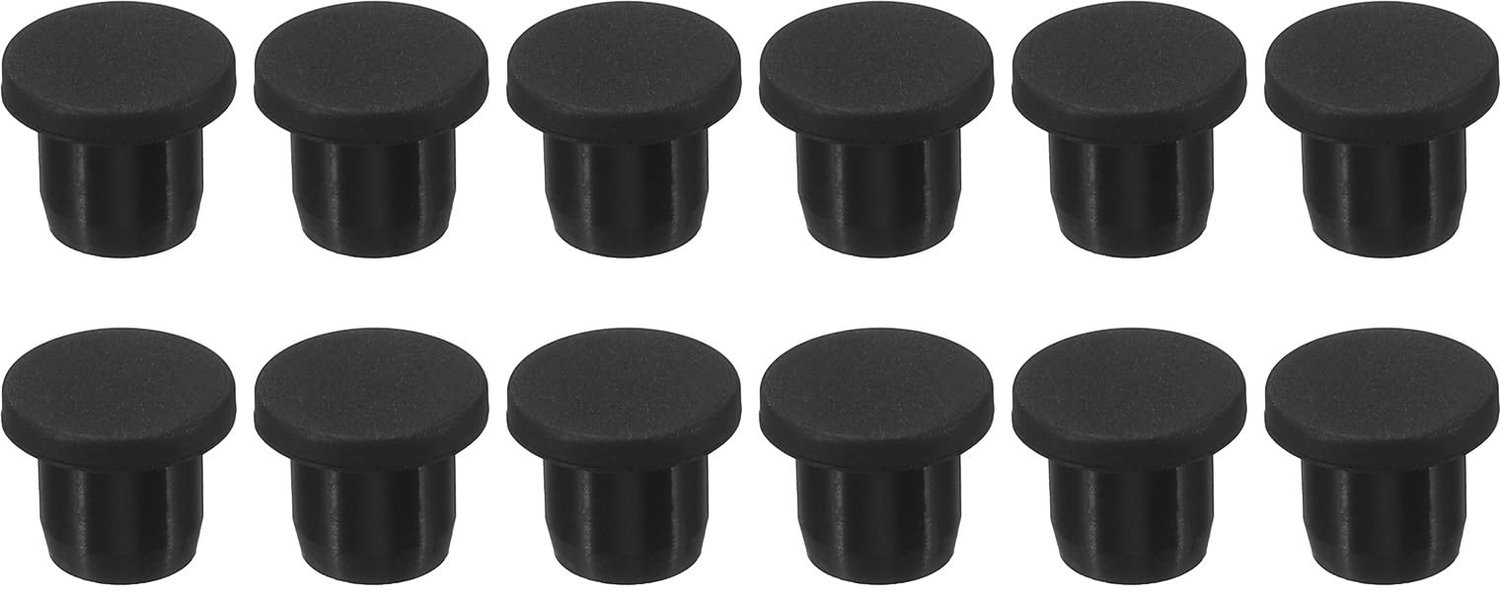 Siliconen Rubber Gaten Stoppen - 12 Stuks voor 10-11mm Gaten Zwart