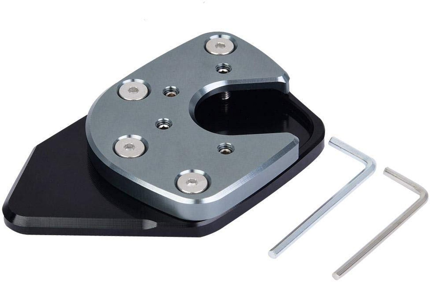 Zijstandaard verlenging - Aluminiumlegering - Antislip pad - CNC gefreesd - Compatibel met NC750X/X-ADV 17-19 - Lichtgewicht 161 g - Motorstandaard