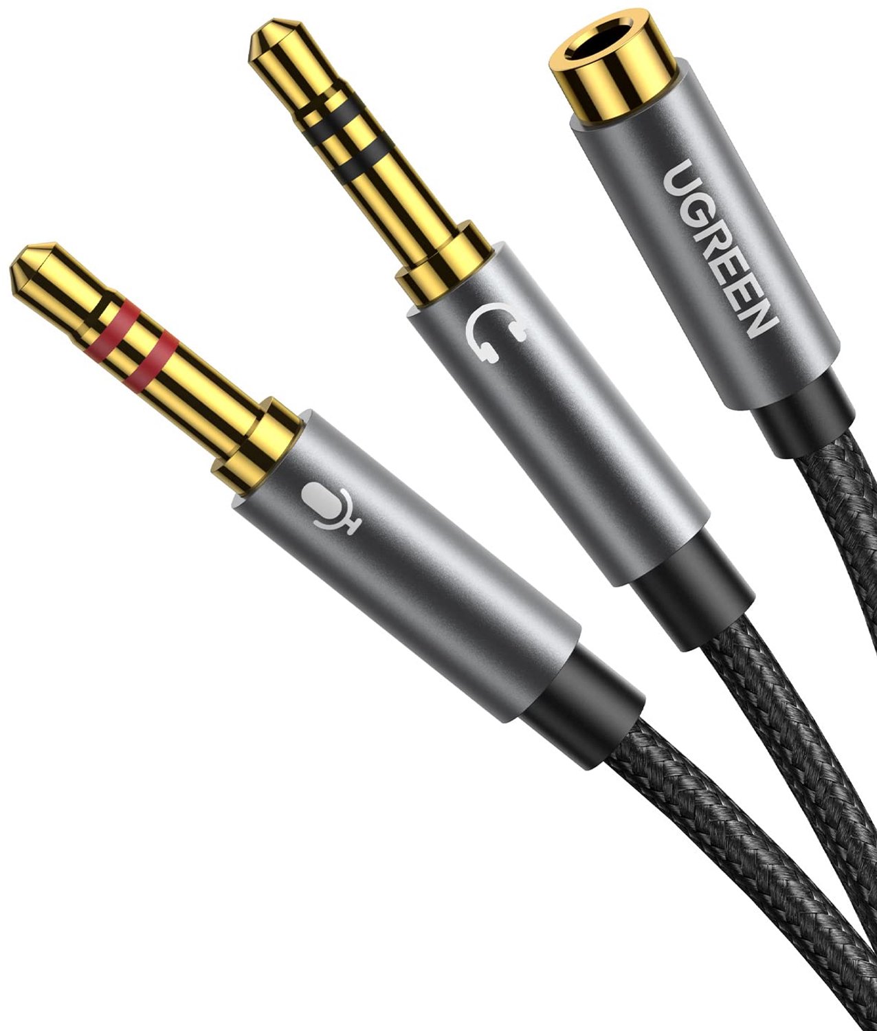 Y Splitter Kabel 3.5mm voor Hoofdtelefoon en Microfoon