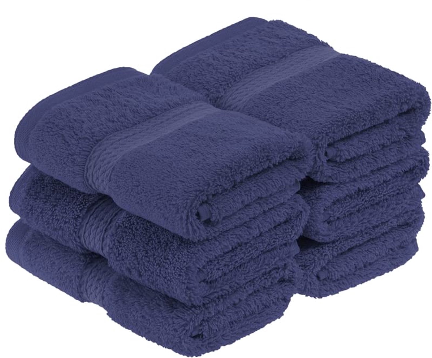 Luxe Katoenen Gastendoekjes Madison TS Set Marineblauw - 6 Stuks