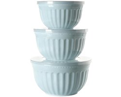 Set van 3 BPA-vrije Plastic Saladeschalen met Deksels