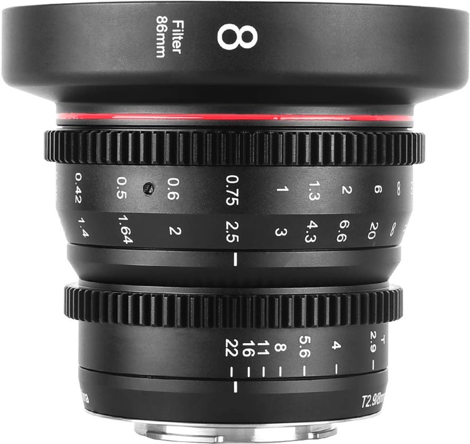 8mm T2.9 Mini Prime Lens voor Micro Four Thirds Camera's