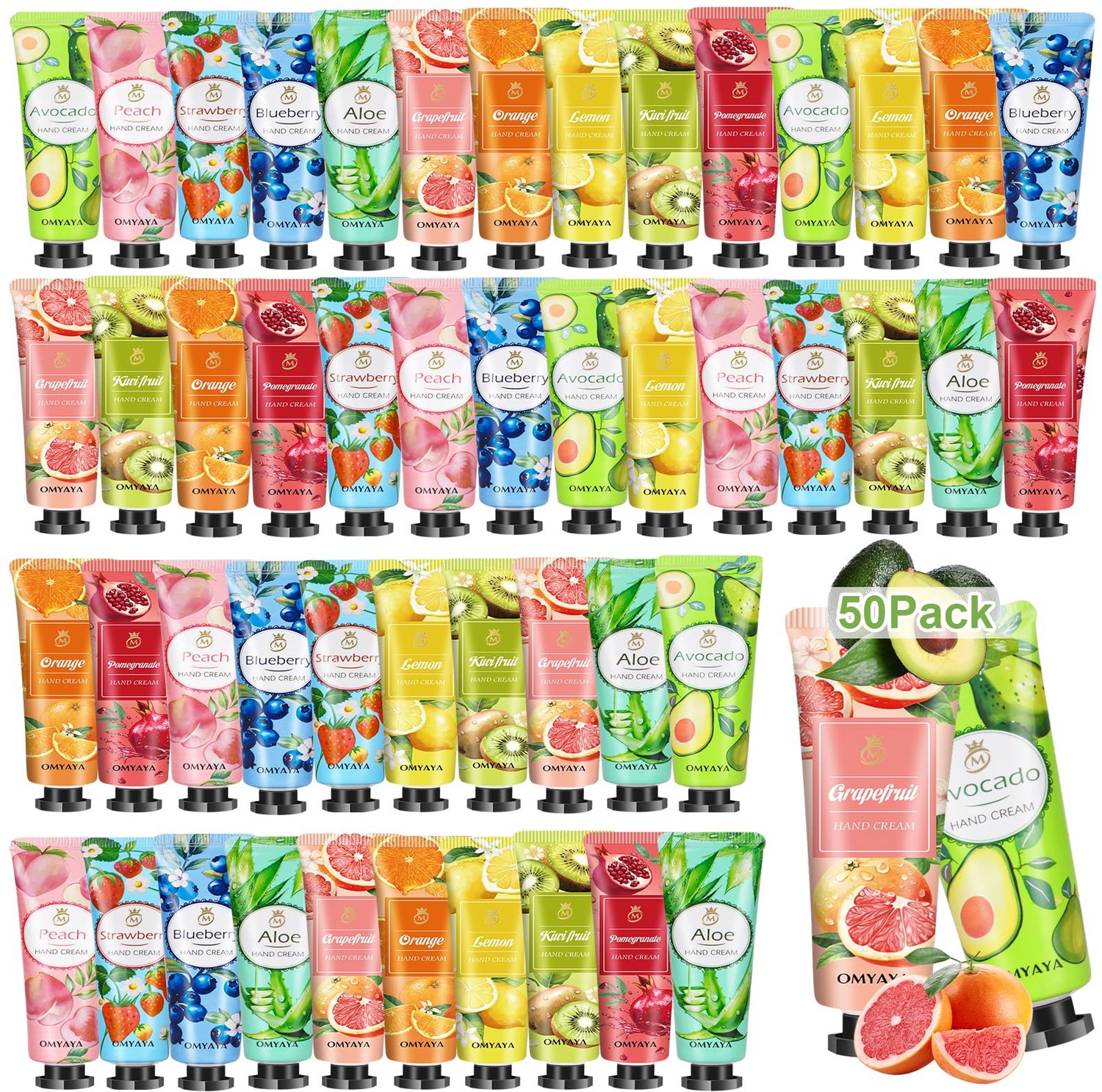 Set van 10 Mini Handcrèmes met Natuurlijke Fruitgeuren