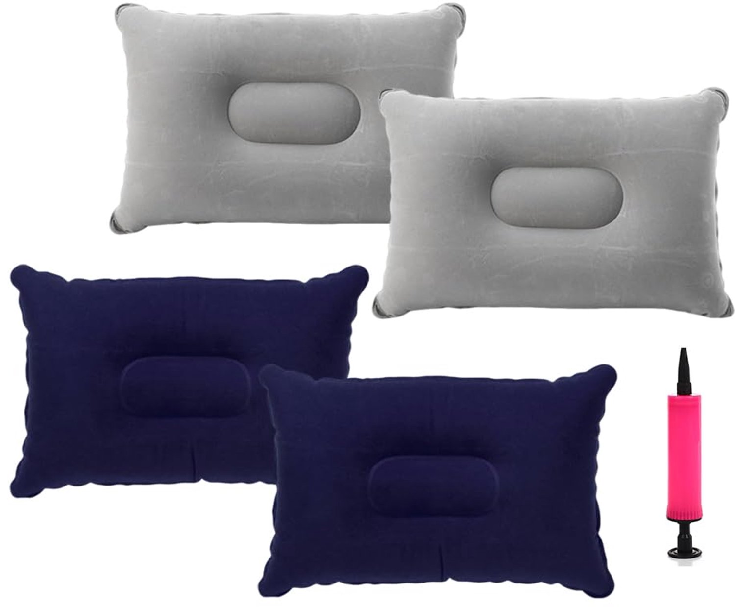 Set van 4 Opblaasbare Kussens voor Camping en Reizen