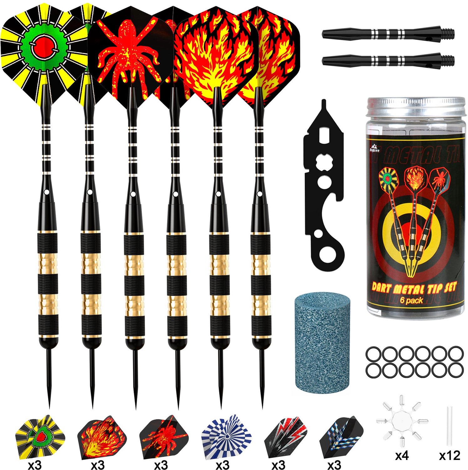 Professionele Dartset met Aluminium Schachten