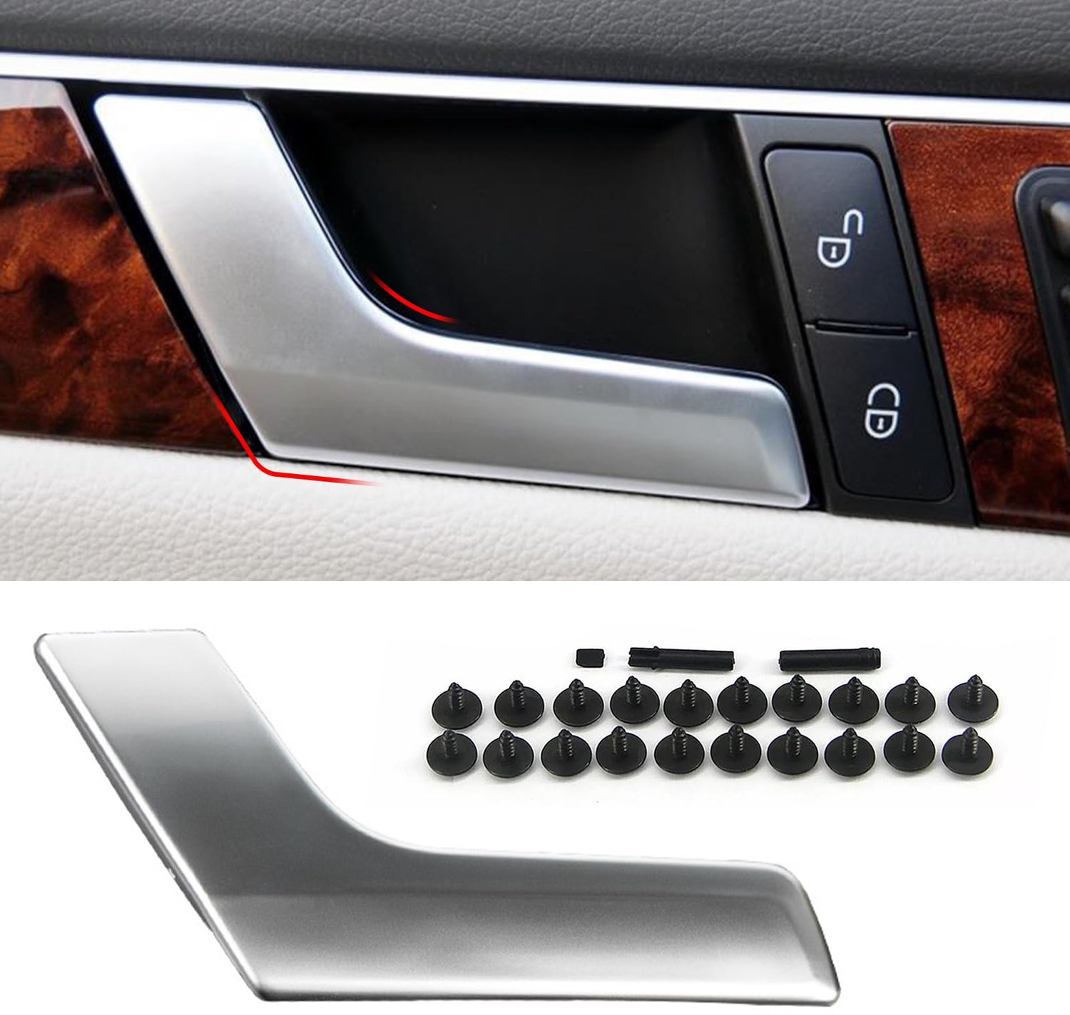 Binnenhandgreep voor Mercedes Benz C GLK Klasse 2007-2015 Links