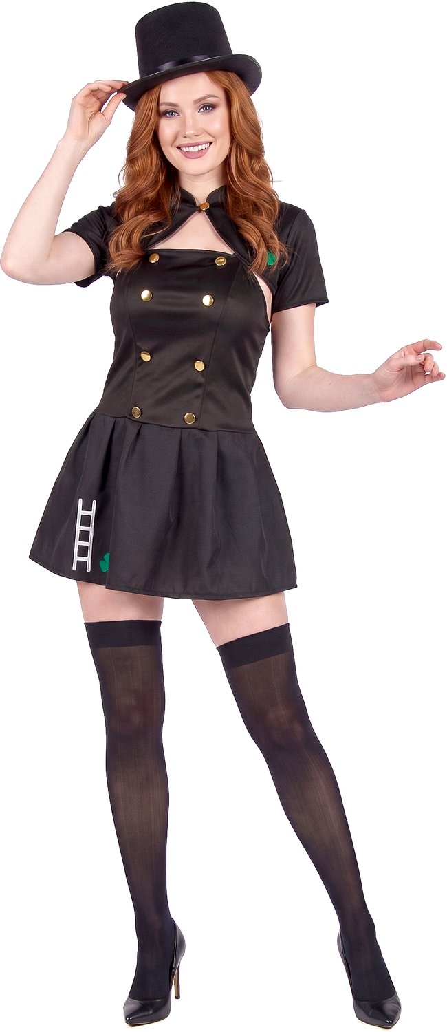 Vegaoo - Sexy St. Patrick's Day schoorsteenvegerkostuum voor vrouwen