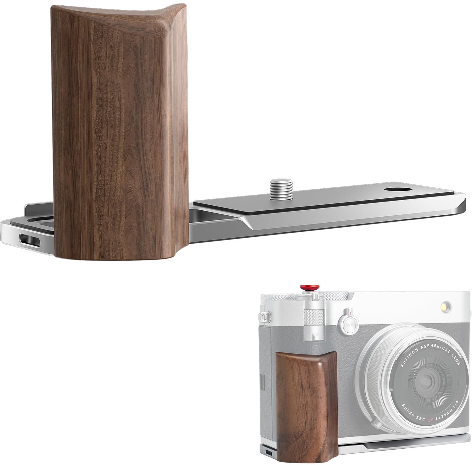 Houten L-Bracket Handgreep met Snelle Bevestiging voor Fuji GFX100RF