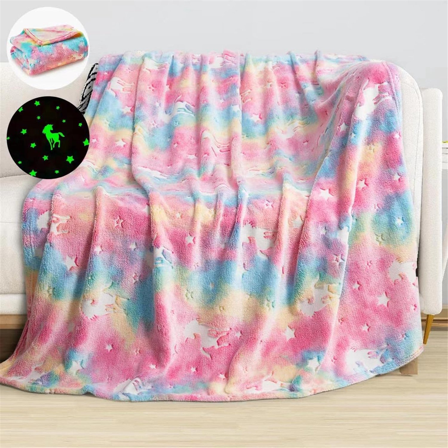 Kinderen Unicorn Dekentje 120 x 150 cm, Warm en Fluffy