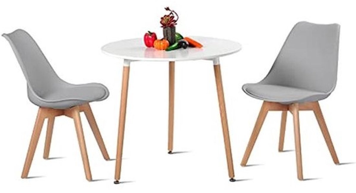 Moderne eettafelset - met 2 stoelen - voor keuken en woonkamer