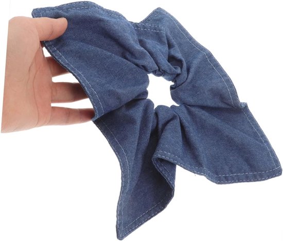 2stuks Denim Blauw Vierkante Sjaal Haarbanden Voor Vrouwen Elastische Haaraccessoires Comfortabel Voor Diverse Haarstijlen Geschikt Voor Casual Formele Gelegenheden — afbeelding 2