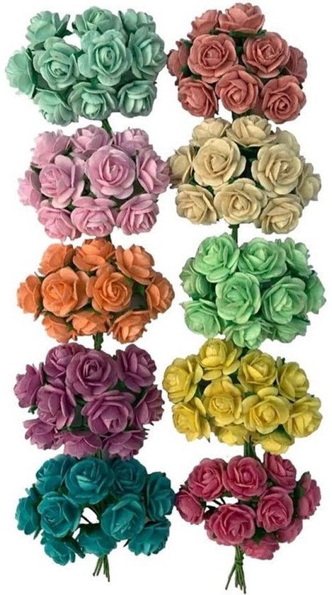 100 stuks kunstrozen van zijde - voor knutselen en decoratie - 1.8 cm