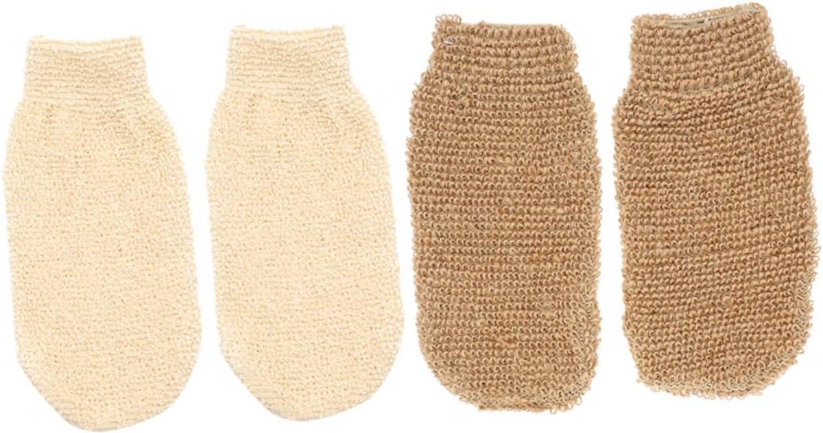4stuks Exfoliërende Badhandschoenen Comfortabele Douchehandschoenen Rijke Creatie Effectieve Dode Huid Verwijderaar Voor Bad Massage
