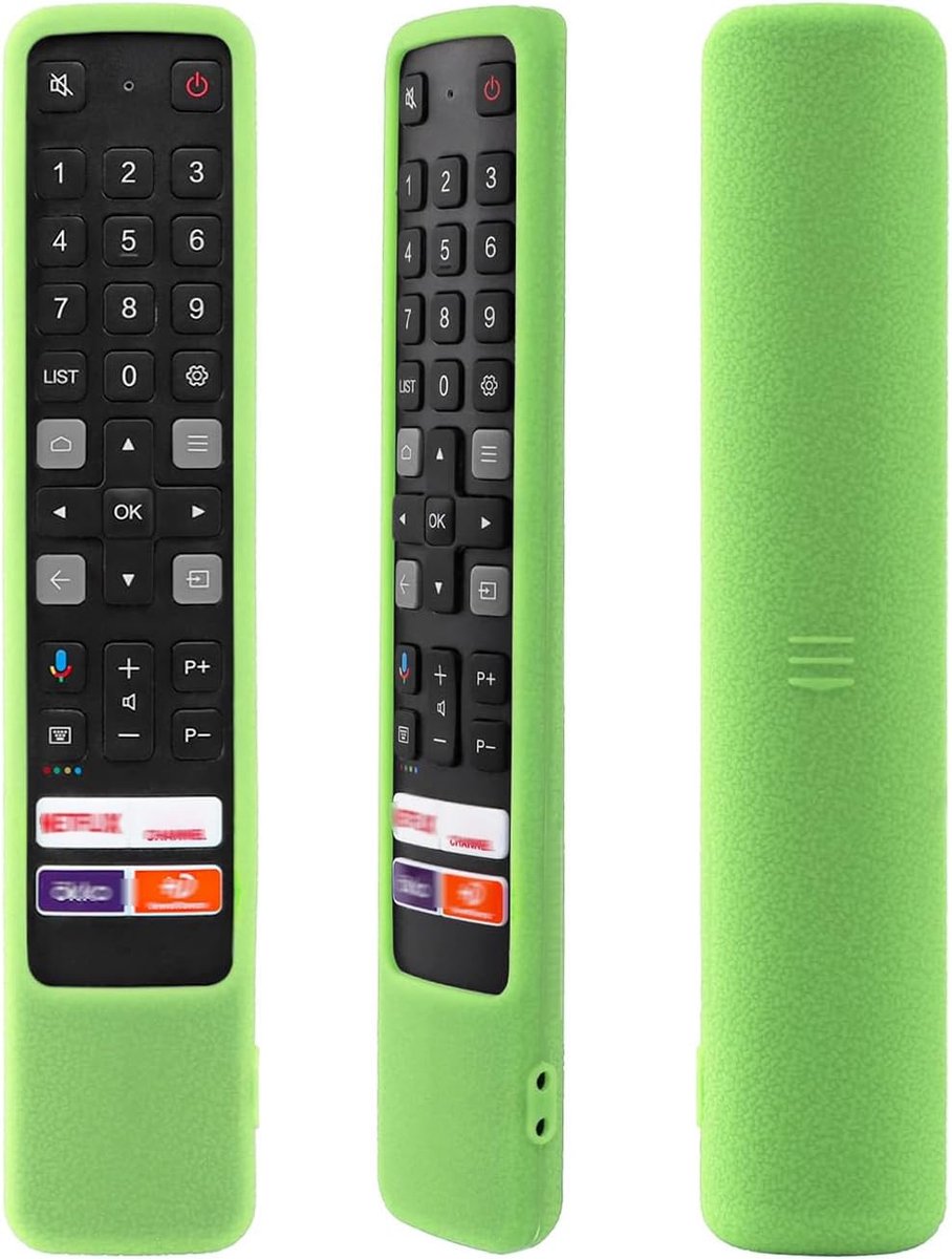 Beschermhoes van siliconen, compatibel met afstandsbediening RC901V FMRD/FMR5/FMR8/FMR7/FMR1/FAR1, beschermhoes voor afstandsbediening, compatibel met TCL TV Remote Cover (Glow )