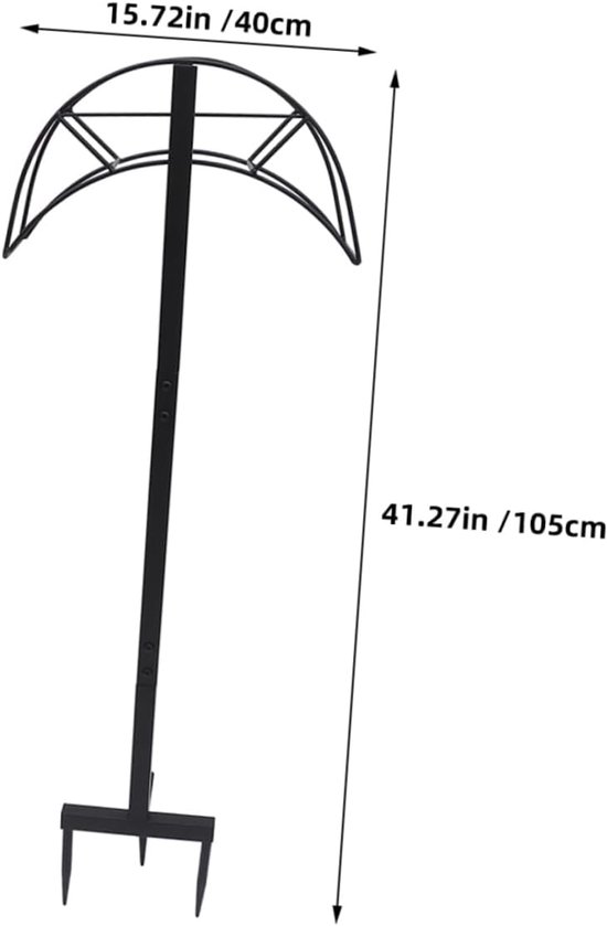 Slangenhanger voor Buiten Decoratieve Opslag Organizer voor Tuinslangen Eenvoudig Te Installeren Zwart — afbeelding 2