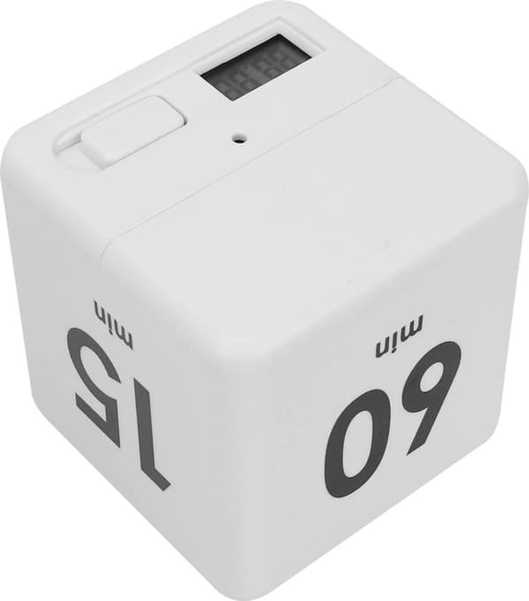 Omkeerbare timerkubus speciaal voor studenten - Professionele timer voor schoonheidsbehandelingen (15-60 minuten) - Kubus Timer - Focus verhogen - Desktop Timer