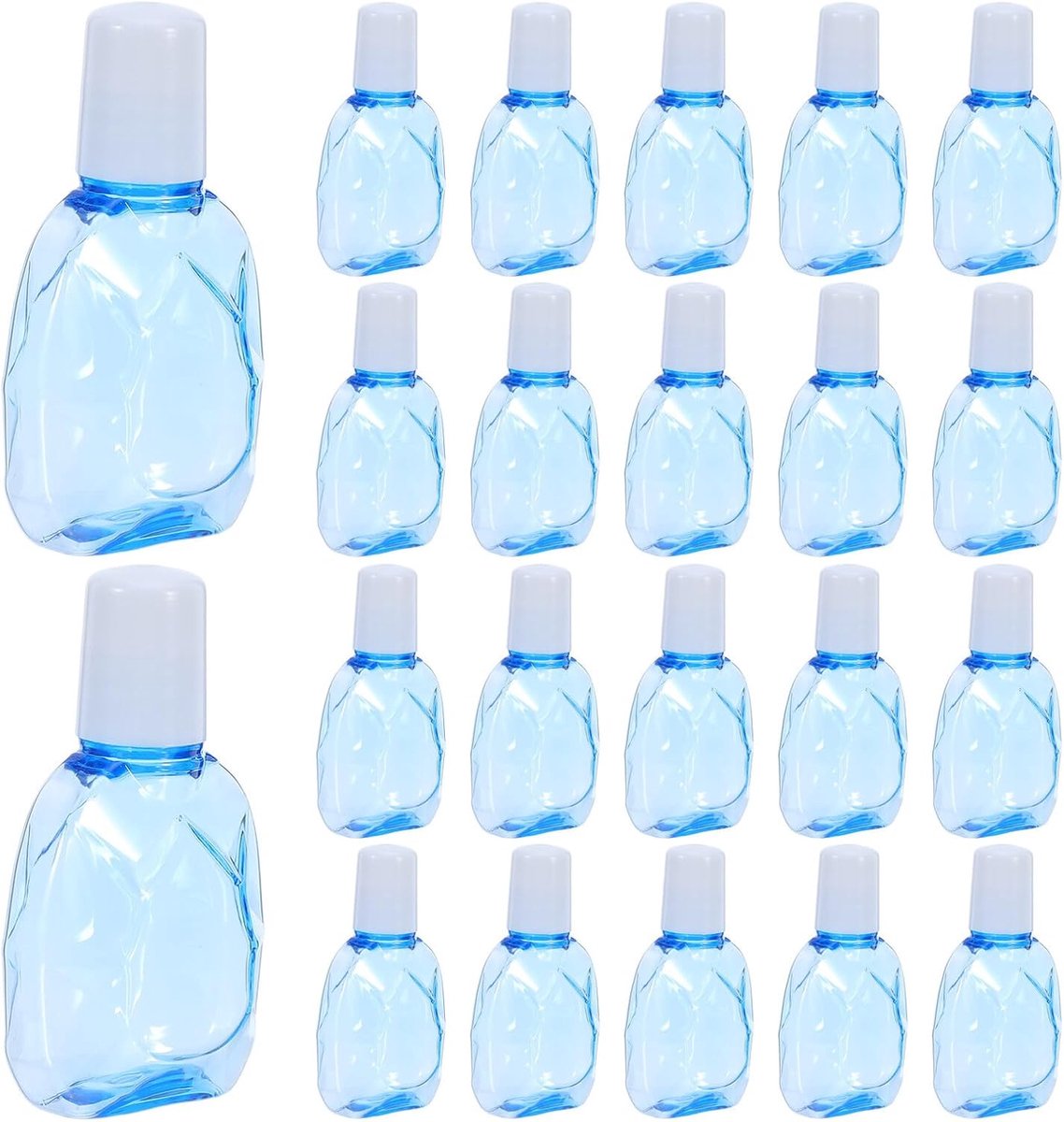 25 Stuks Knijp in Het Druppelflesje Lege Medicijnflessen Kleine Vloeibare Containers Vloeibare Medicijnfles Mini Flesjes Etherische Olie Blue