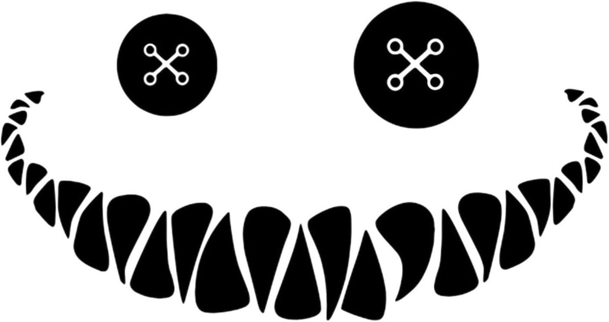 Gezicht Raamsticker,Glimlach Gezicht Autosticker Grappige sticker