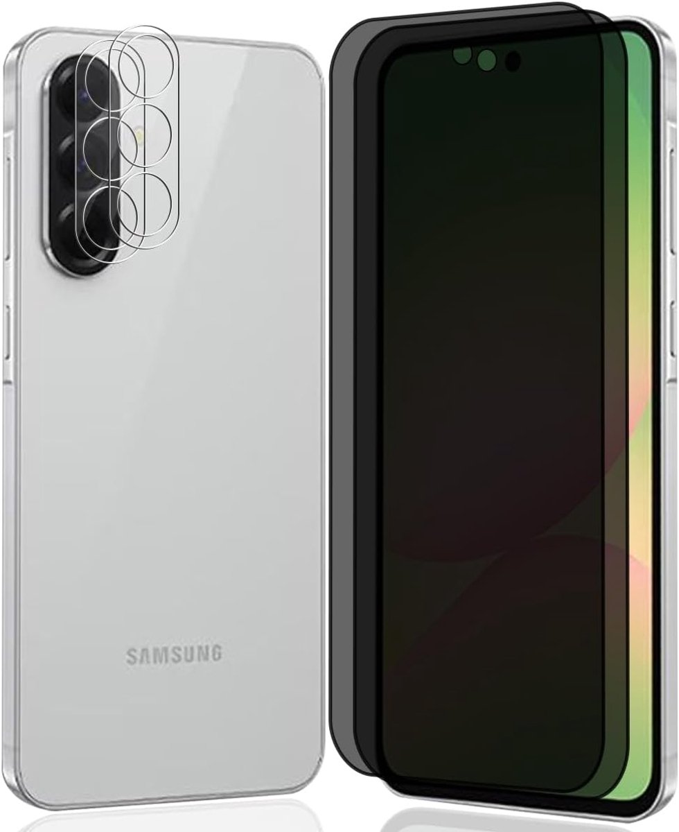 Glas voor Samsung Galaxy A57 5G, anti-spion, 2 + 2 stuks