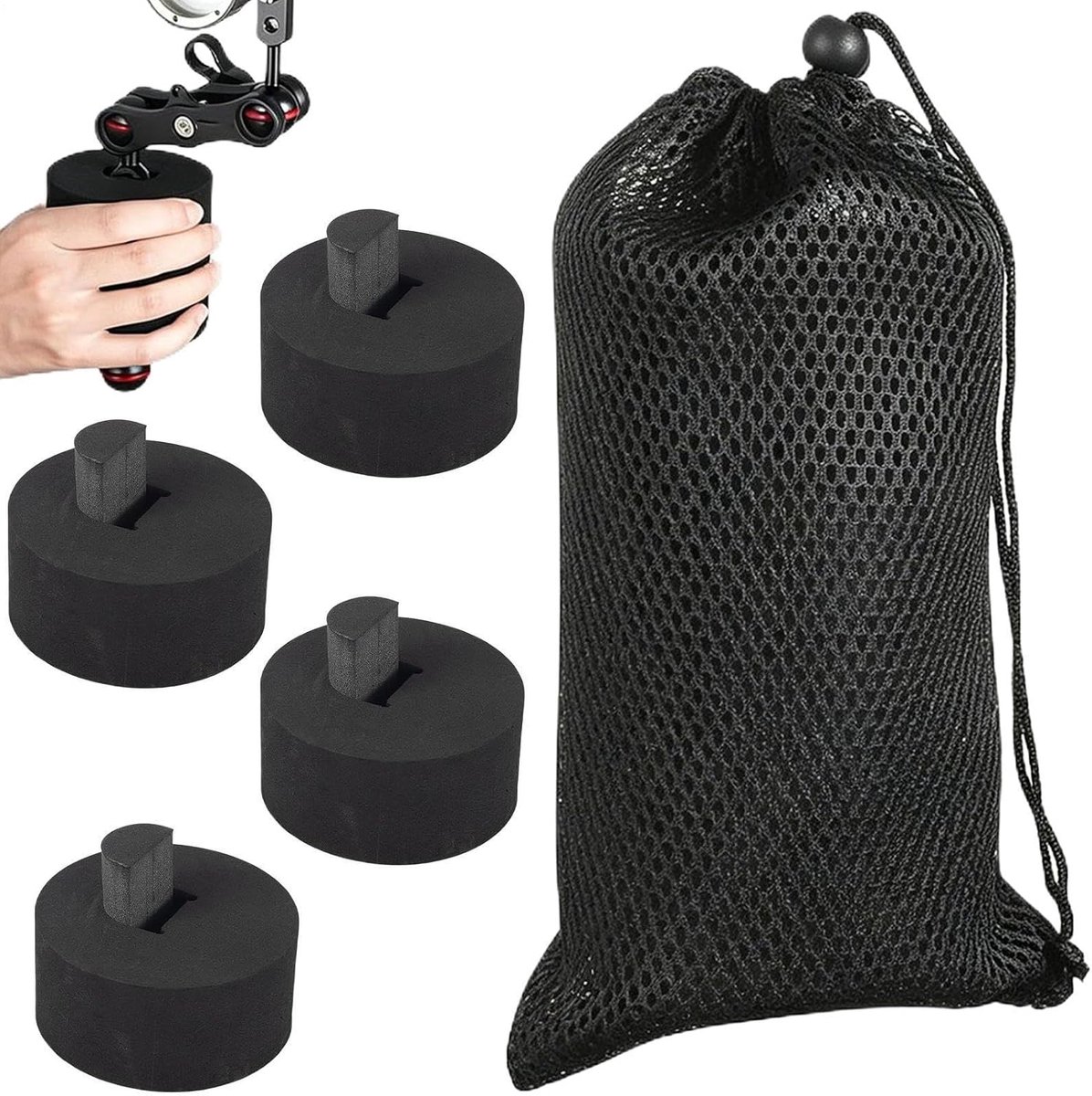 Camera Float | 4-delig Lichtgewicht Drijvend Schuim | Onderwater Camera Drijfapparaat | Voor Diepwater Zee Reizen Vakantie Filmen Onderzoek Avontuur